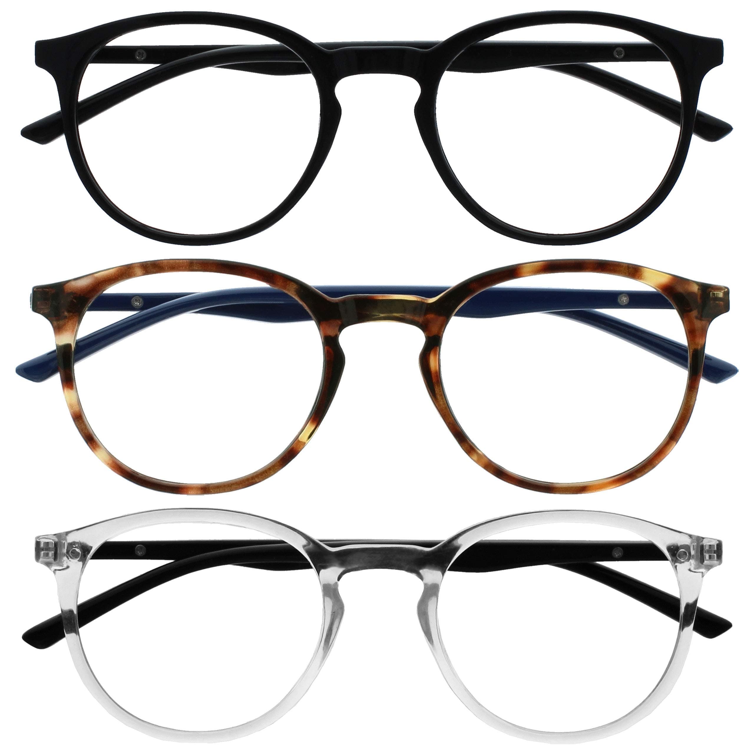 OPULIZE Met-Brille Blaulichtfilter - Schlanker runder Rahmen - Verbessert Schlaf und Computerbrille 🌟