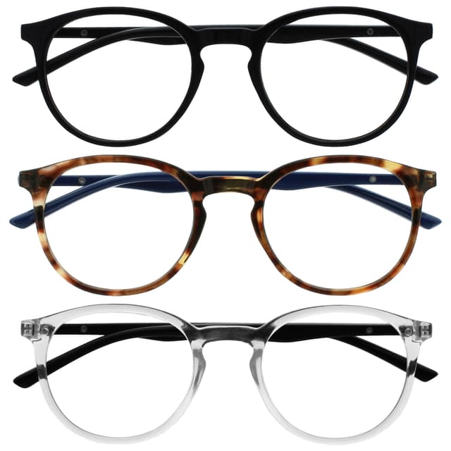 OPULIZE Met-Brille Blaulichtfilter - Schlanker runder Rahmen - Verbessert Schlaf und Computerbrille 🌟