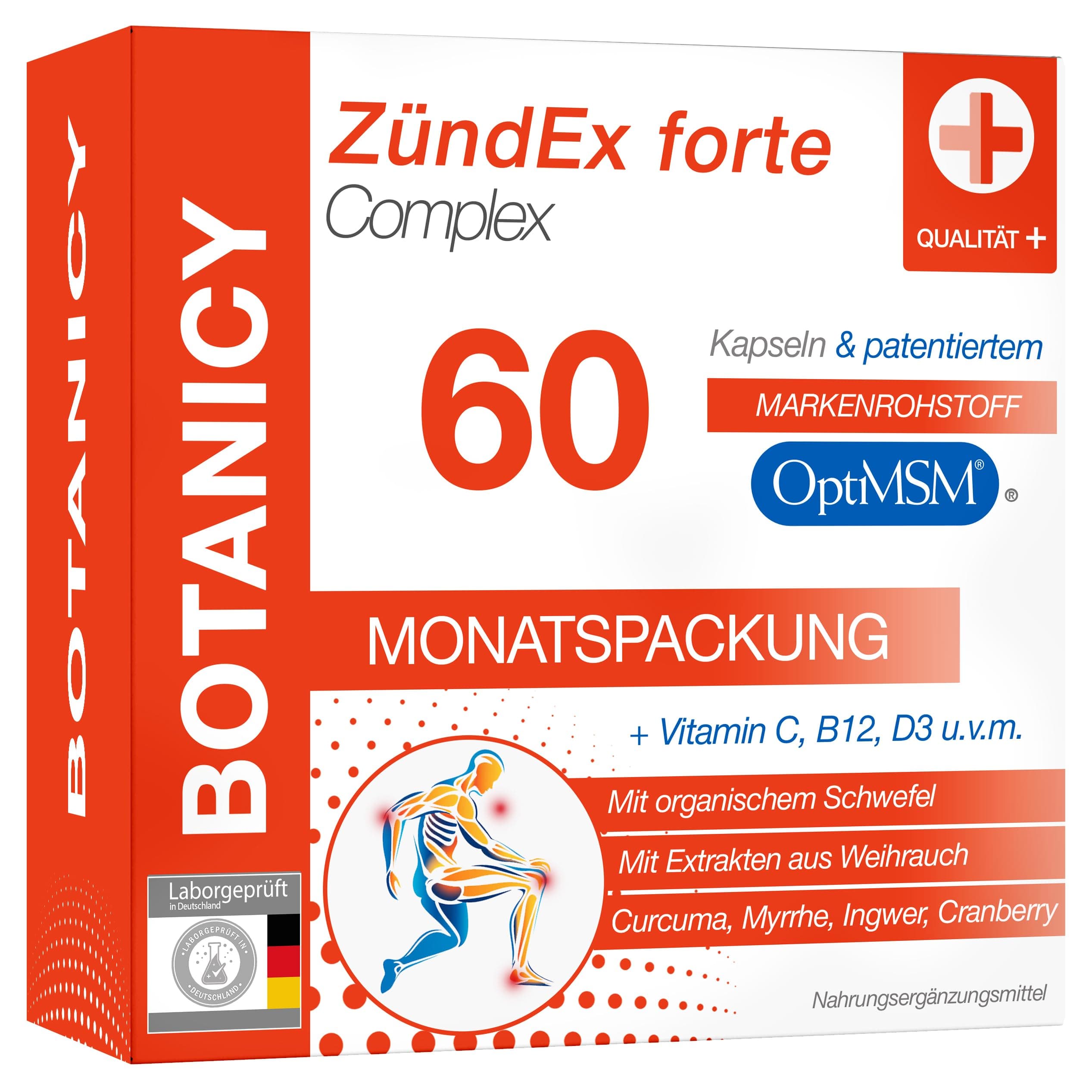 ZÜNDEX FORTE COMPLEX - 60 MSM Kapseln Hochdosiert 🌿🌿🌿