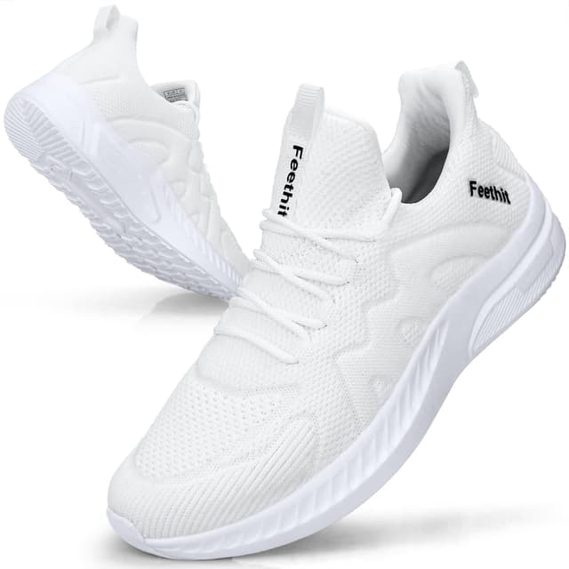 Feethit Sneaker Herren Schuhe Sportschuhe Laufschuhe Turnschuhe Herren Tennis Fitness Jogging Walkingschuhe 46 EU Weiß 👟🏃