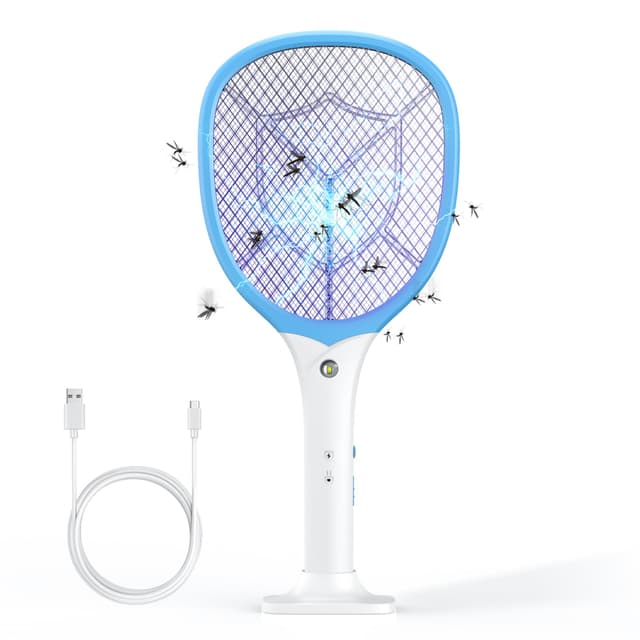 🦟🔋 CYOUH Elektrische Fliegenklatsche Extra Stark 2-in-1 Type-C Aufladung