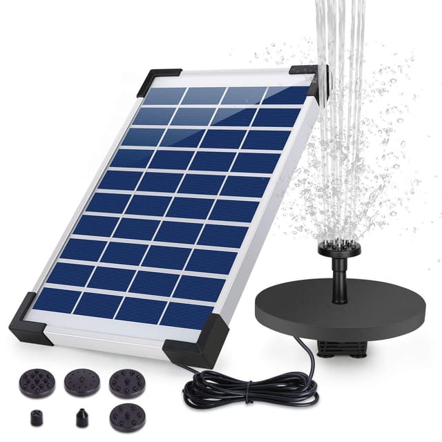🌞🌿 AISITIN Solar Springbrunnen 5.5W mit 6 Fontänenstile 🌊💧