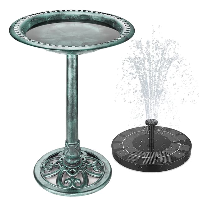 🌿🐦 AISITIN Vogeltränke mit 2.5W Solar Springbrunnen | Garten Dekoration 🌞