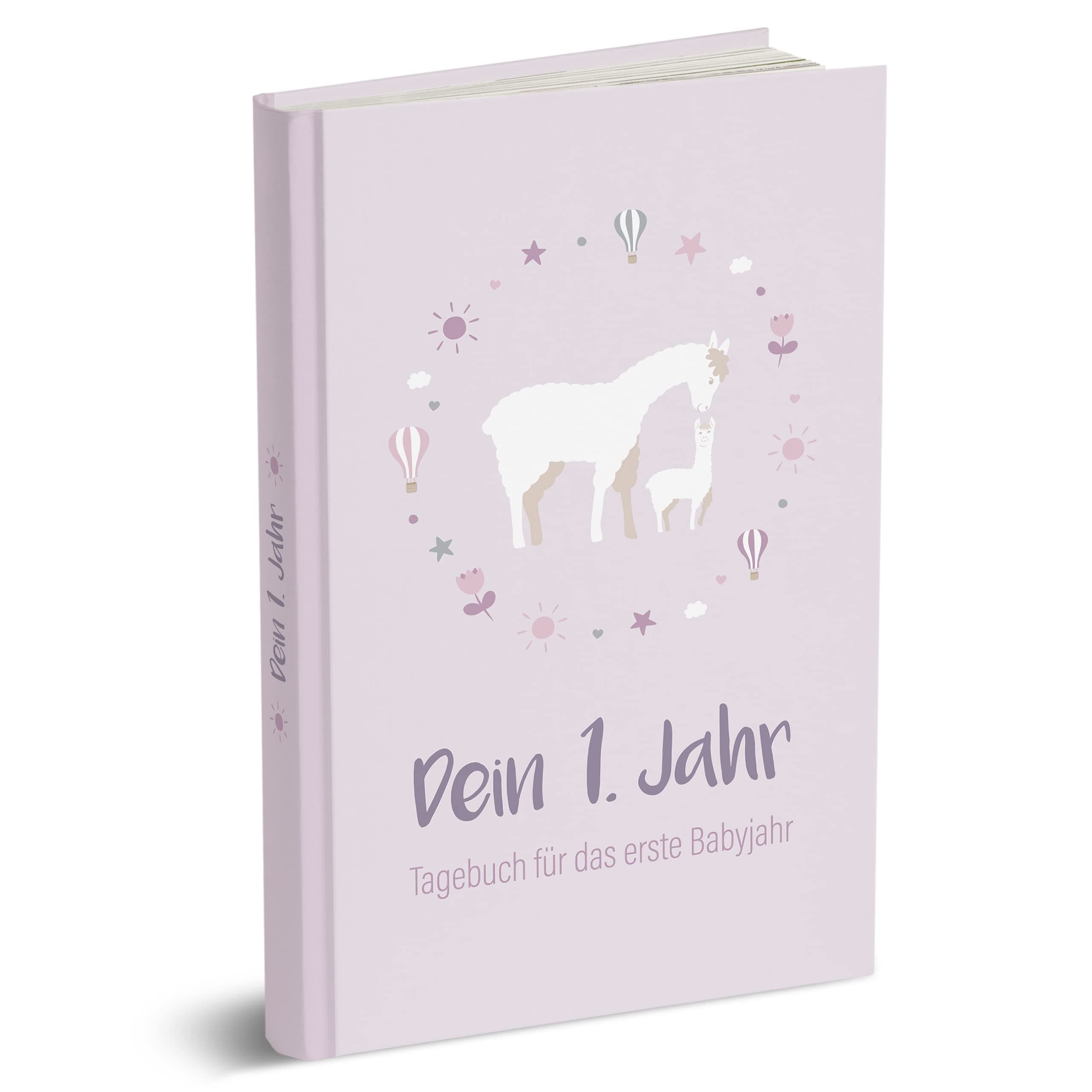 mintkind® Babyalbum "Dein erstes Lebensjahr" A5 Rosa Flieder