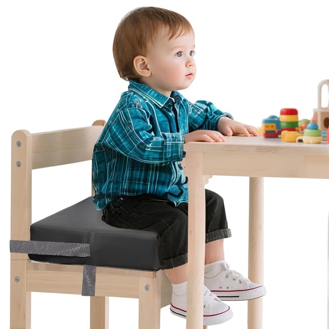 🌟 Sitzerhöhung Stuhl Kind PU Waschbar Zerlegbar 10cm Sitzkissen Kinder 🌟