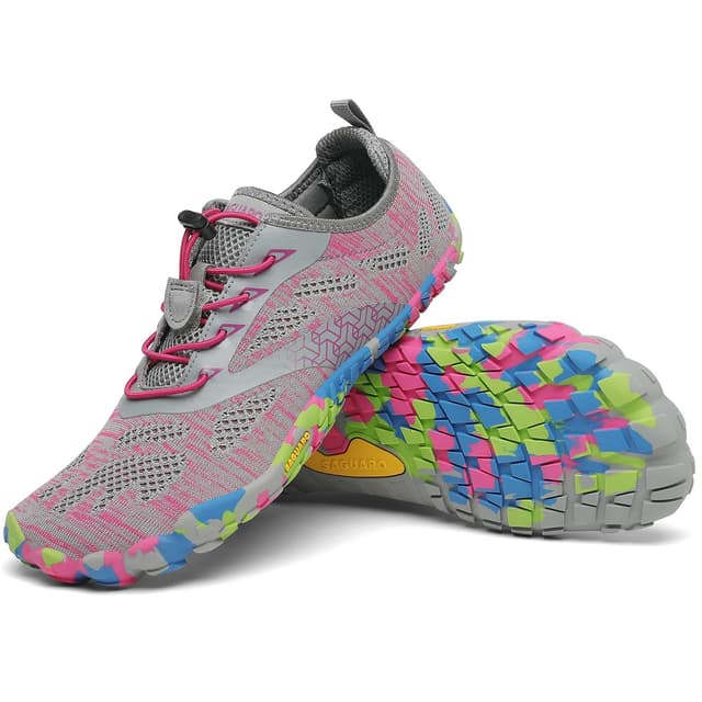 👟 SAGUARO Barfußschuhe Herren Damen Zehenschuhe Unisex Traillaufschuhe 38 EU Rosa 💥 Angebot!