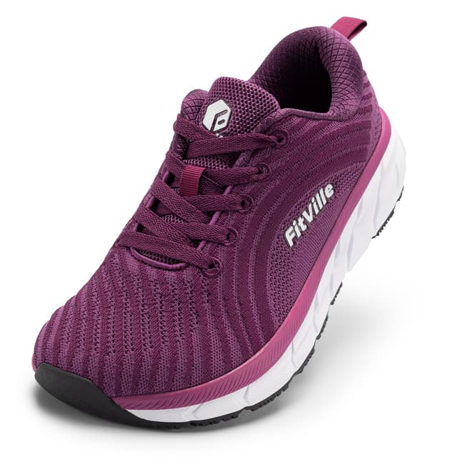 FitVille Damen Laufschuhe Weit Turnschuhe Atmungsaktiv Sportschuhe 💜