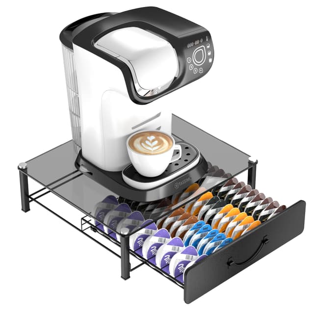 🌟 Kapselhalter für Tassimo Kapseln Aufbewahrung - 64 Kaffeekapseln Halter aus Glas 🌟
