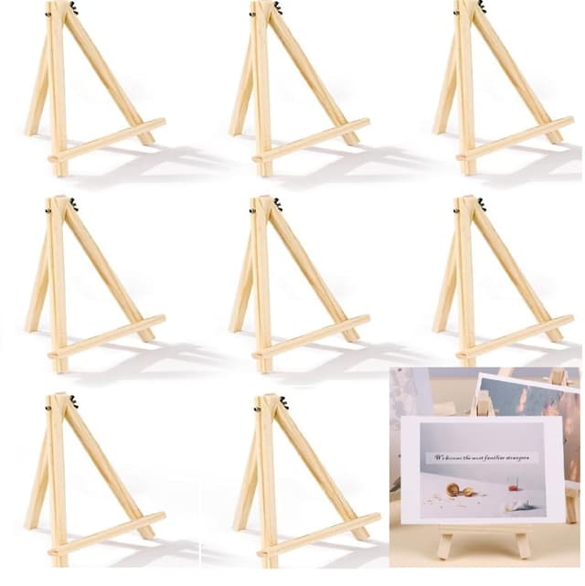 8 Stück Tischstaffelei Holz, 22.86 CM Tragbare Staffeleien 🎨🖌️