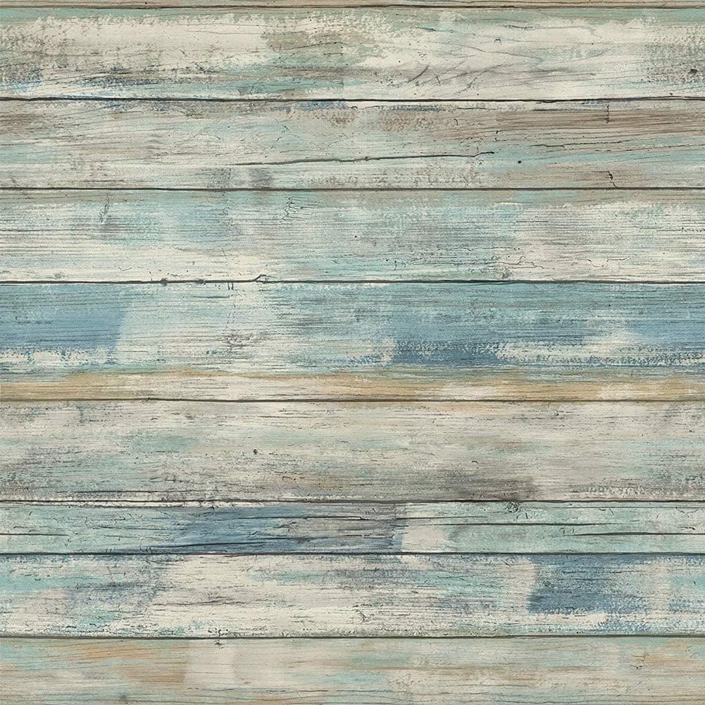 Hode Klebefolie Holzoptik Möbelfolie Holz Blaugrün 40x1000cm Tapete Selbstklebende Folie für Möbel