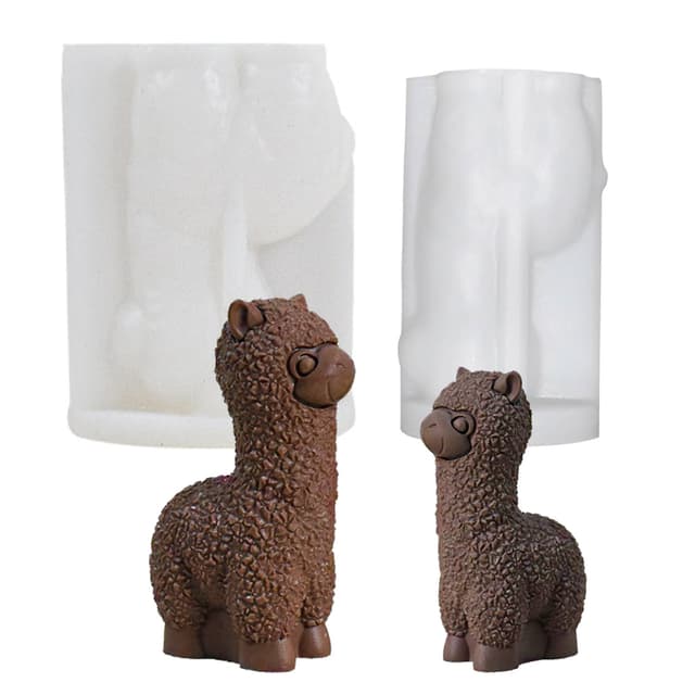 🕯️ TheStriven 2 Stück 3D Silikonform Kerze Alpaka Kerzenform 🦙