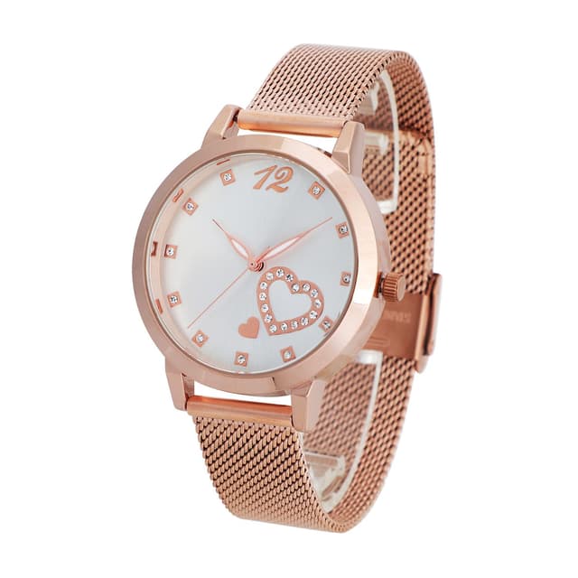 NUOVO Damen Roségold Uhr mit Diamanteinlage ⌚💎 Elegante und modische Armbanduhr