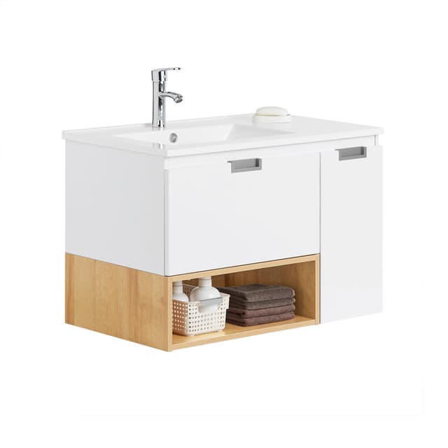 🚿 SoBuy Waschbeckenunterschrank Schmal Badezimmerschrank Waschtisch 🚰