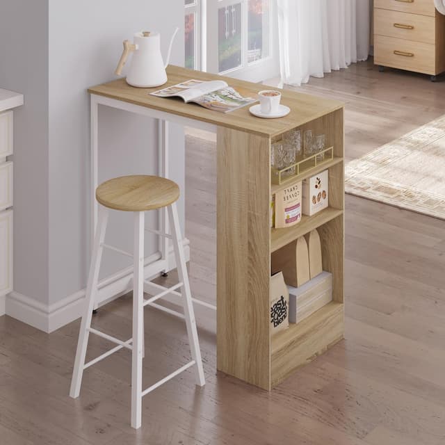 🍷🥂🍴 WOLTU Bartisch Bistrotisch Stehtisch Bartheke Küchentheke Tresentisch 91x49x91 cm