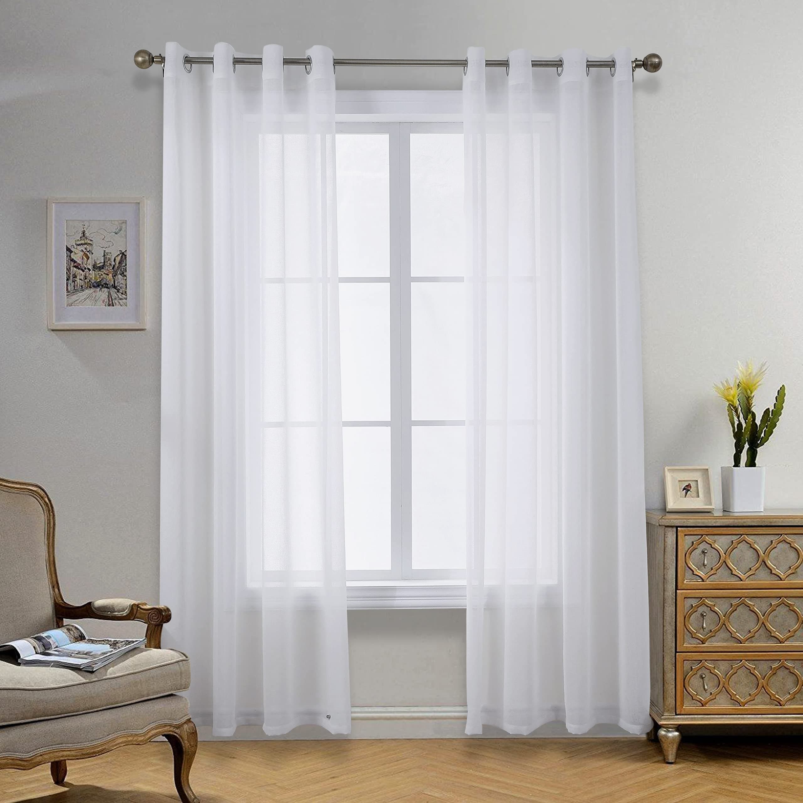 🌟 CUCRAF Transparente Gardinen 2er Set H225 x B140cm Weiß 🏡