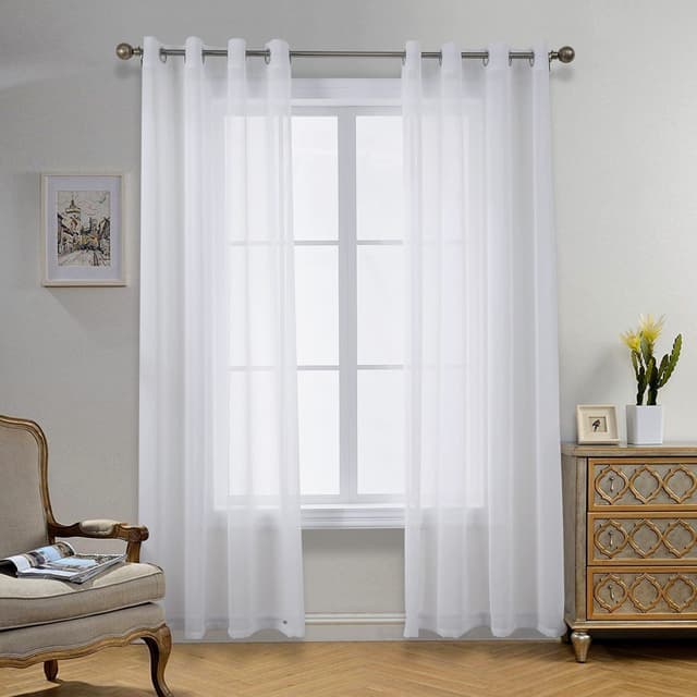 🌟 CUCRAF Transparente Gardinen 2er Set H225 x B140cm Weiß 🏡