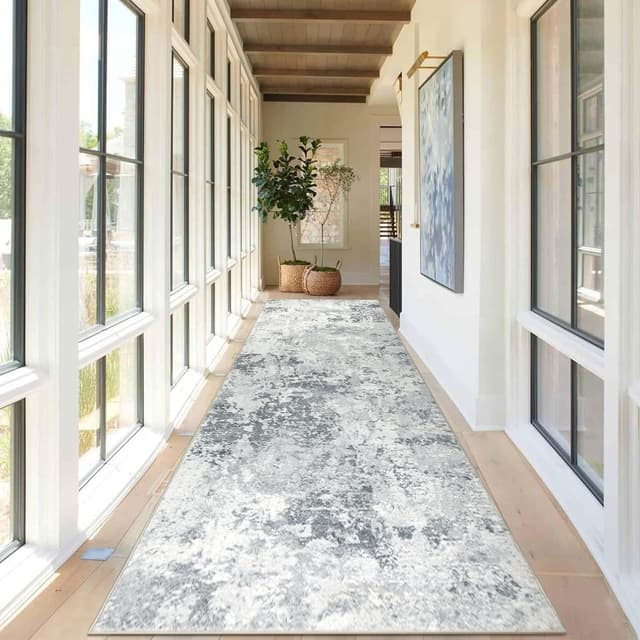 Homcomodar Abstrakter Läufer Teppich für Flur 80x300cm 🏡