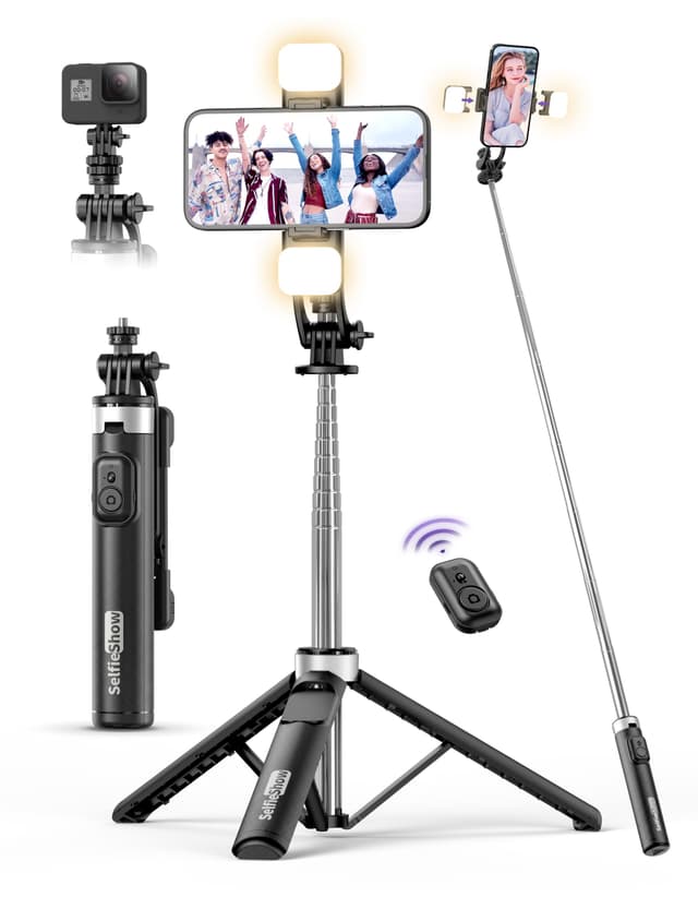 135CM Selfie Stick mit 2 Fülllicht und Fernbedienung 🤳🌟