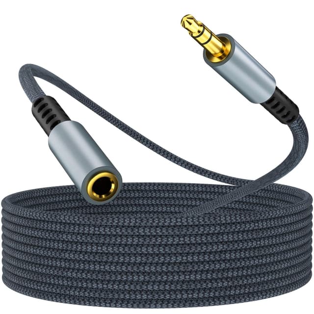 🔊 Klinken Verlängerungskabel, 5M Nylon geflochtenes 3,5mm Stereo Klinken Audio Verlängerungskabel 🎧