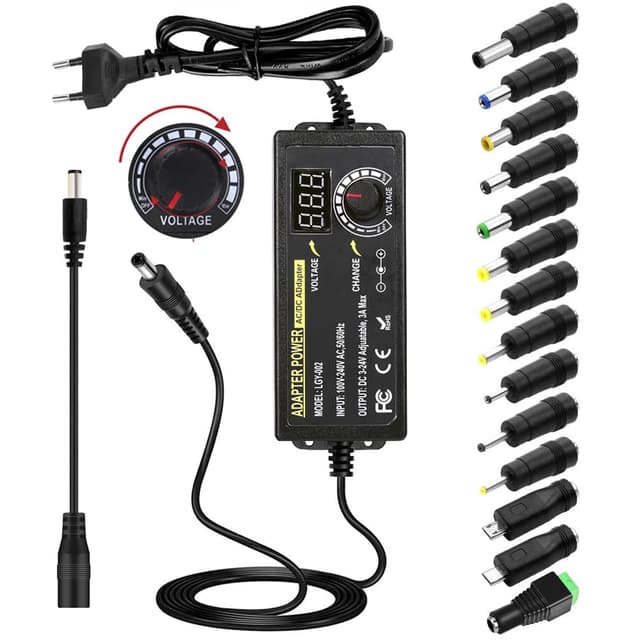 🔌 3V-24V Einstellbares Netzteil Universal Netzteiladapter 3A 72W 🔋