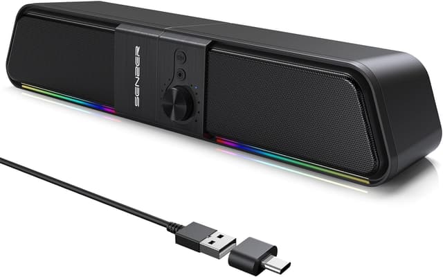 SENZER CS20 PC Lautsprecher mit Bluetooth und LED-Beleuchtung