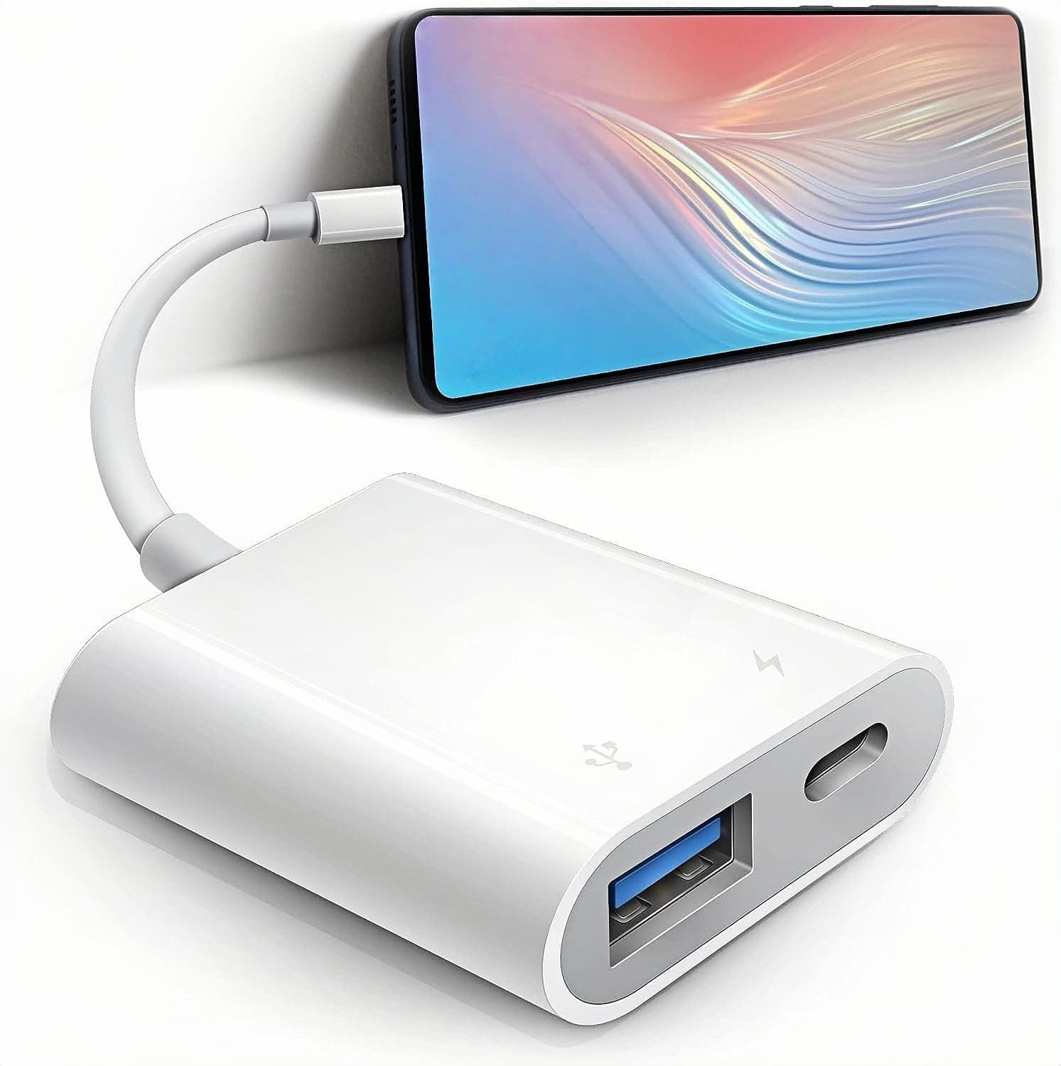 Cyclingkit Lightning zu USB Adapter mit 10W Ladeport Splitter
