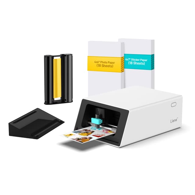 Liene PixCut S1 | All-in-One Fotodrucker, Aufkleberdrucker und Schneidemaschine 🌟 Multifunktionsdrucker und Stickerdrucker für Scrapbook und DIY-Projekte