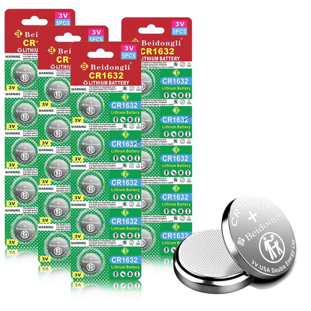 🔋🔋🔋 Hochwertige CR1632 3V Lithium Knopfzellen - 20 Stück - 5 Jahre Garantie 🛡️🔝