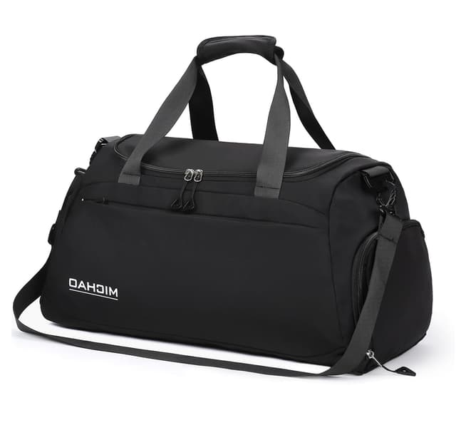 Damcyer Reisetasche Sporttasche Damen Groß 48x23x27 Retro-Schwarz 🎒🏋️‍♀️