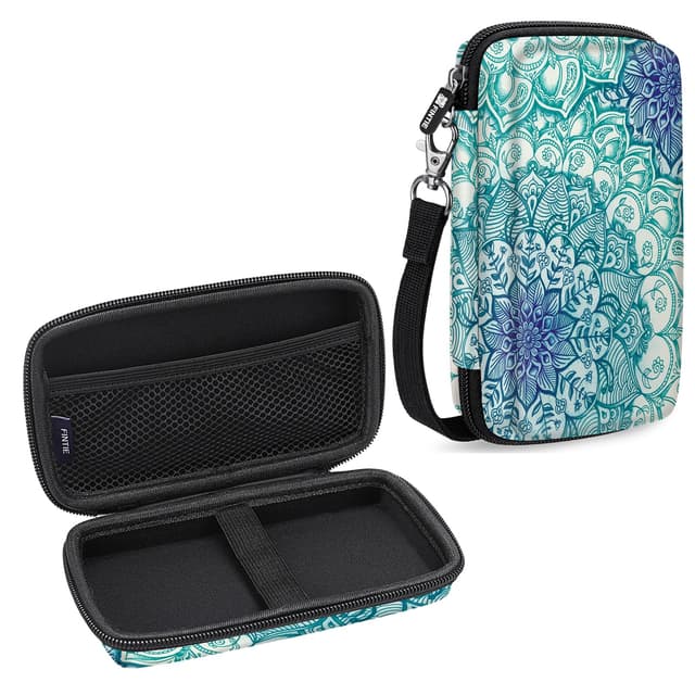 📸 FINTIE Tasche für Kodak Fotodrucker, Kodak Mini 2 Retro/Step/Mini 2 HD/Smile/Printomatic, Hartschalen Tragetasche mit Innentasche, Smaragdblau *Smaragdblau