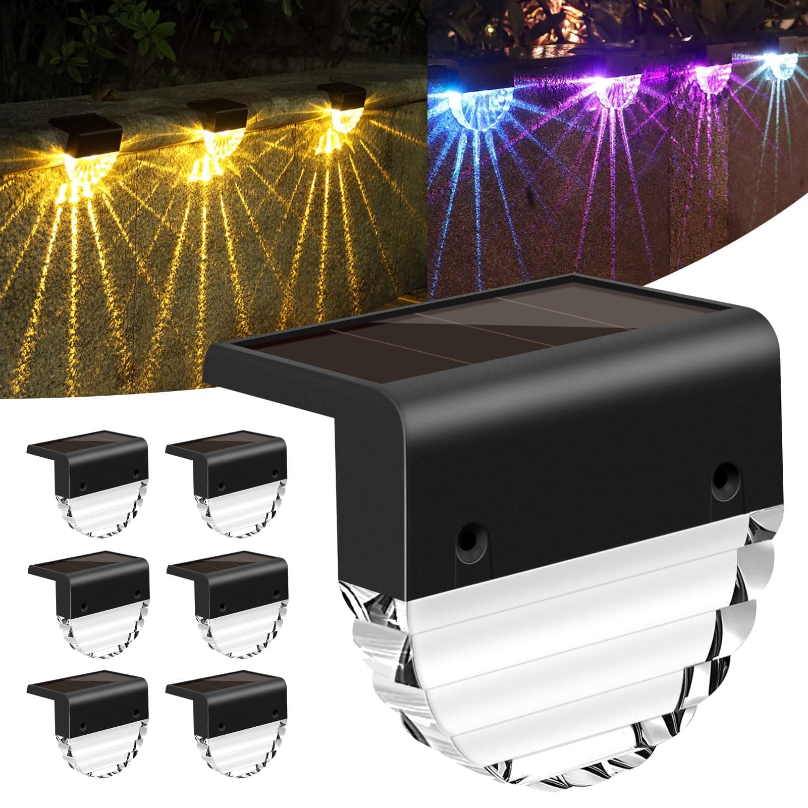 YIKANWEN 6 Stück Solarleuchte für Außen Garten 🌞🌼🏡 LED Gartenlampen für Innenhöfe dekoration