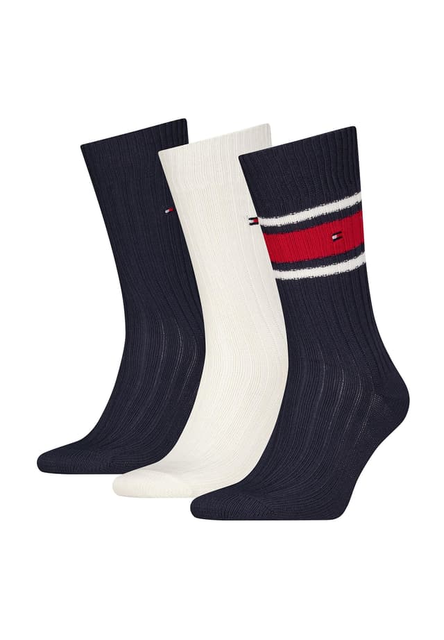 Tommy Hilfiger Herren Bootsock Sock Giftbox (3er Pack) 39-42 Navy 🎁🧦