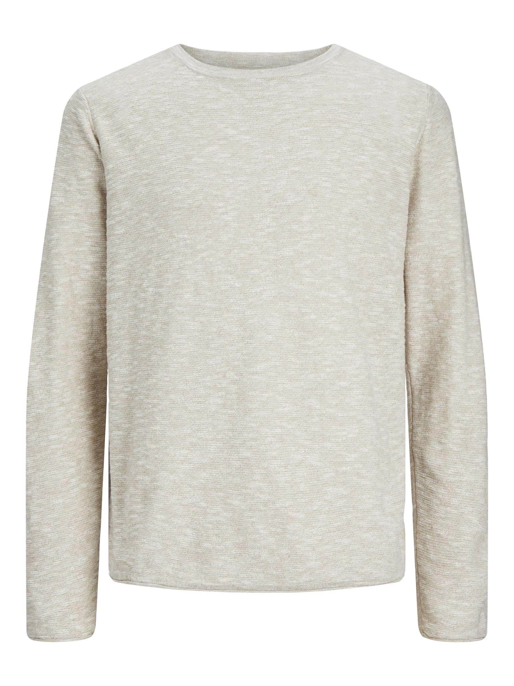 🔥 Mega Deal! JACK & JONES Herren Jjelinen Knit Crew Neck Sn Strickpullover XS Crockery für nur 15.5€