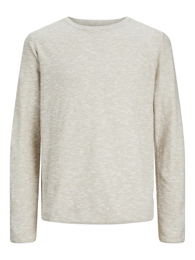 🔥 Mega Deal! JACK & JONES Herren Jjelinen Knit Crew Neck Sn Strickpullover XS Crockery für nur 15.5€