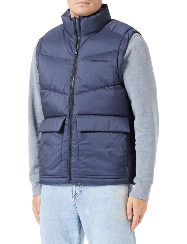 JACK & JONES Herren Jorvesterbro Bodywarmer Sn Weste S Dark Grey Melange 🧥