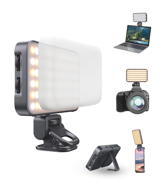 TONEOF Verbessertes Handy Licht mit Weichem Diffusor und Integriertem Ständer