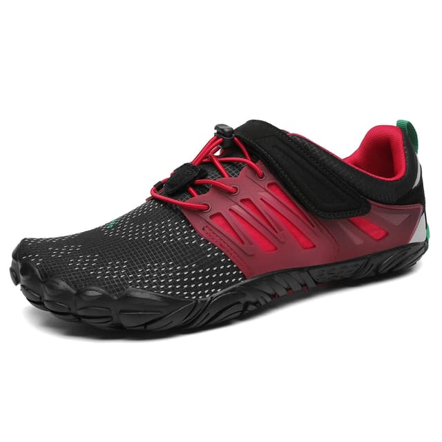 👣 SAGUARO Unisex Barfußschuhe 🏞️ Outdoor Fitnessschuhe 43 EU Rot