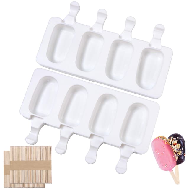 🍦🍰 Eisformen Silikon Formen,Stieleisformen,BPA Frei Kuchen Eis am Stiel Backformen Set