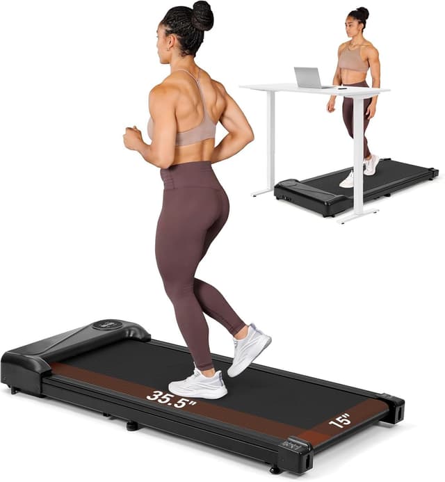 🏃 Walking Pad leise, Dripex Laufband für Zuhause 120kg - 1-6km/h Mini-Laufband fürs Homeoffice