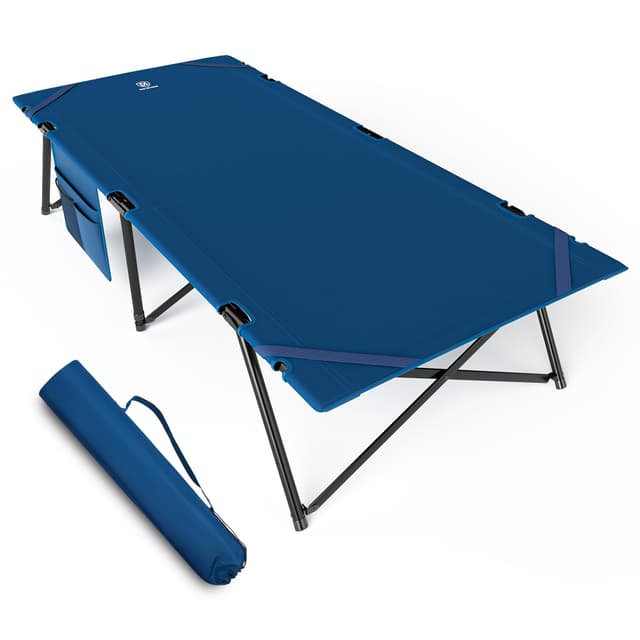 🏕️ EVER ADVANCED XXL Feldbett Klappbar 200KG Belastbar - Blau