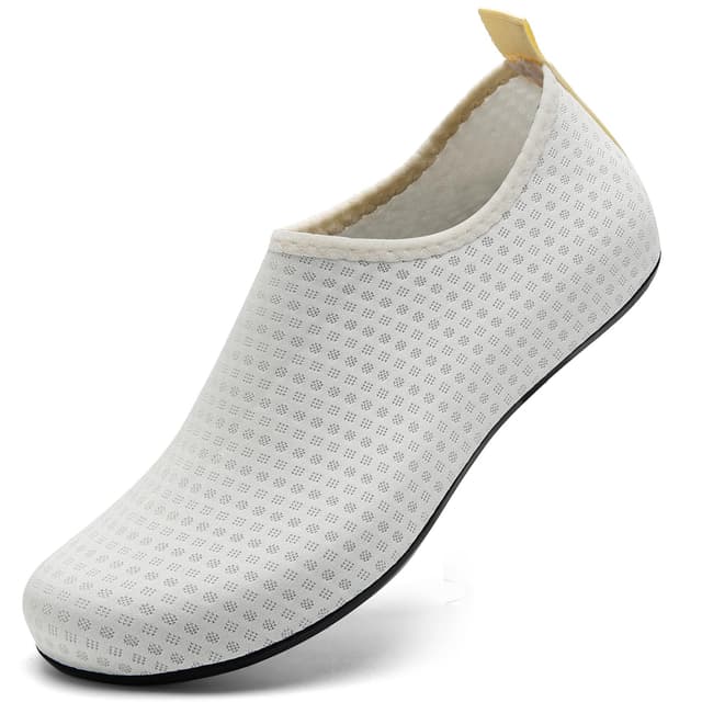 🦄🏖️ IceUnicorn Badeschuhe Wasserschuhe Damen Herren Schwimmschuh Strandschuhe Aquaschuhe 40/41 EU Beige 🌊