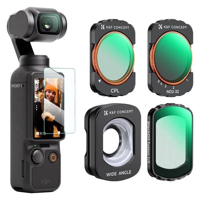 🔥 K&F Concept 4er Pack Magnetischer Filter Set für DJI Osmo Pocket 3