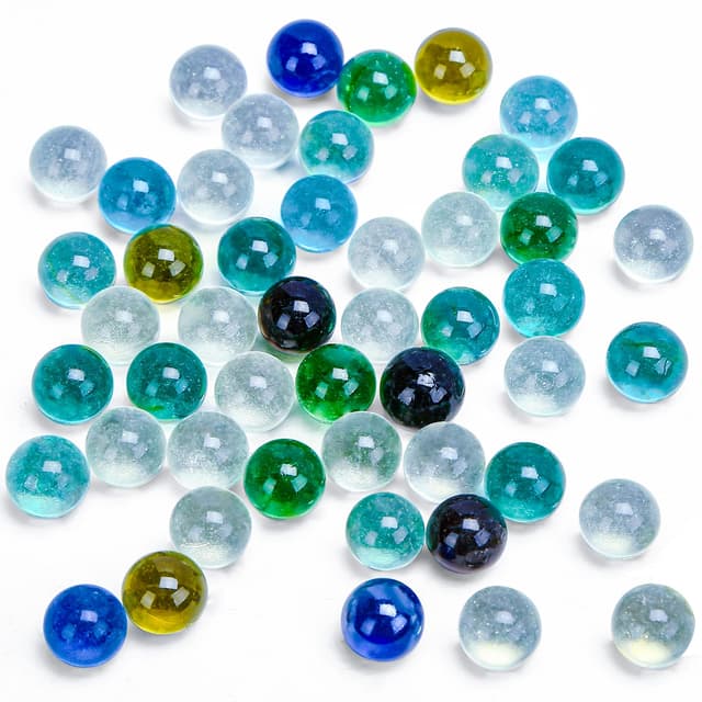 HAKACC Murmeln Glas, 50 STK. Muggelsteine bunt Kinder Deko Kugeln Spielzeug 🌈🪀
