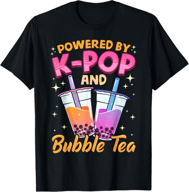 Bubble Tea Boba K-POP Musikliebhaber Koreanische Milch Matcha Anime T-Shirt 🍵🎶