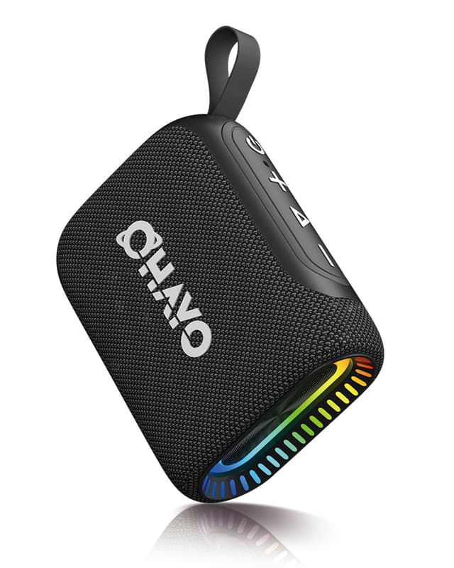 OHAYO Bluetooth Lautsprecher Klein mit RGB Licht, Musikbox Bluetooth 5.3, IPX7 Wasserdicht