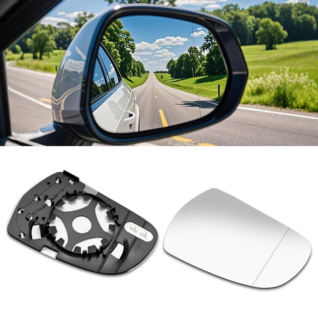 Wvoillty Spiegelglas Rechts Beheizbar Ersatzspiegelglas für AuDi A3, A4L B8, A5 - 8K0 857 536A