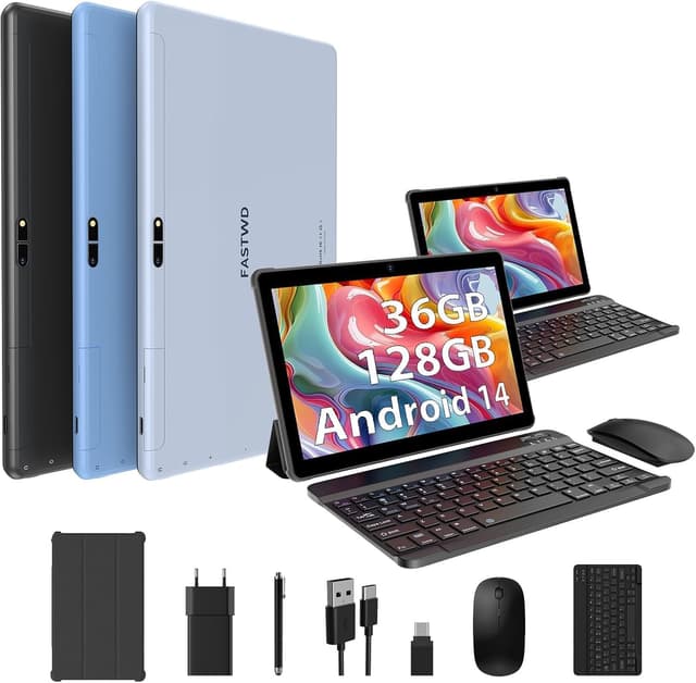 FASTWD Tablet 10 Zoll Android 14 Tablet mit 5G WiFi 36GB RAM+128GB ROM(1TB TF) 🚀