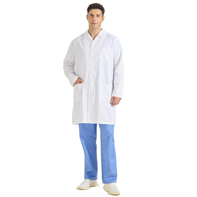 MISEMIYA - Laborkittel Arztkittel Unisex - weißer kittel Herren - Arztkittel Herren 8167 XXL Weiß ✨👩‍⚕️👨‍⚕️