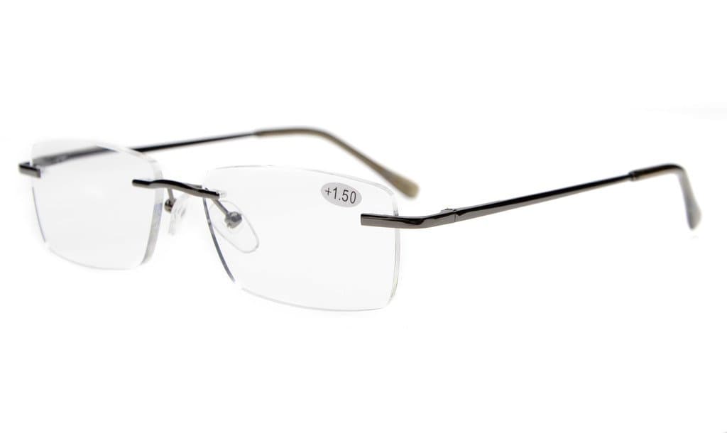 👓 Eyekepper Frauen Rimless Lesebrille Herren +1.75 Gunmetal