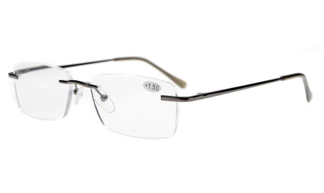 👓 Eyekepper Frauen Rimless Lesebrille Herren +1.75 Gunmetal